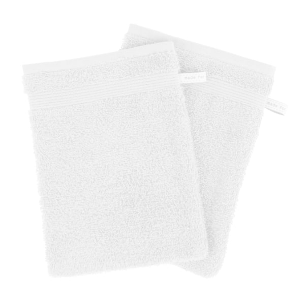 Clarysse Washand Mila 2 stuks 15x21 cm 25 g White