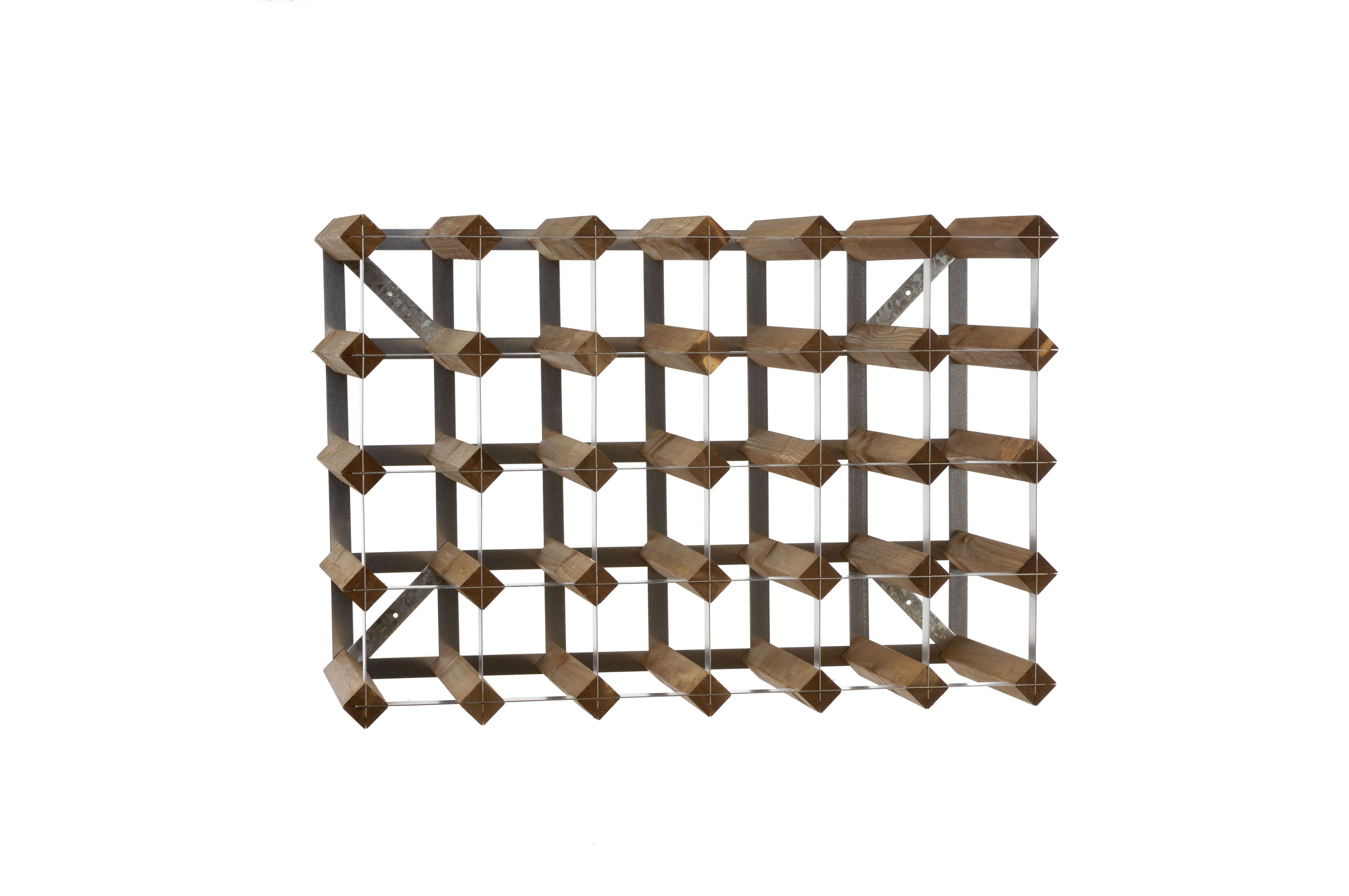 Sorrells Wijnrek Donkere Eik voor 30 Flessen - 61x23x42 cm