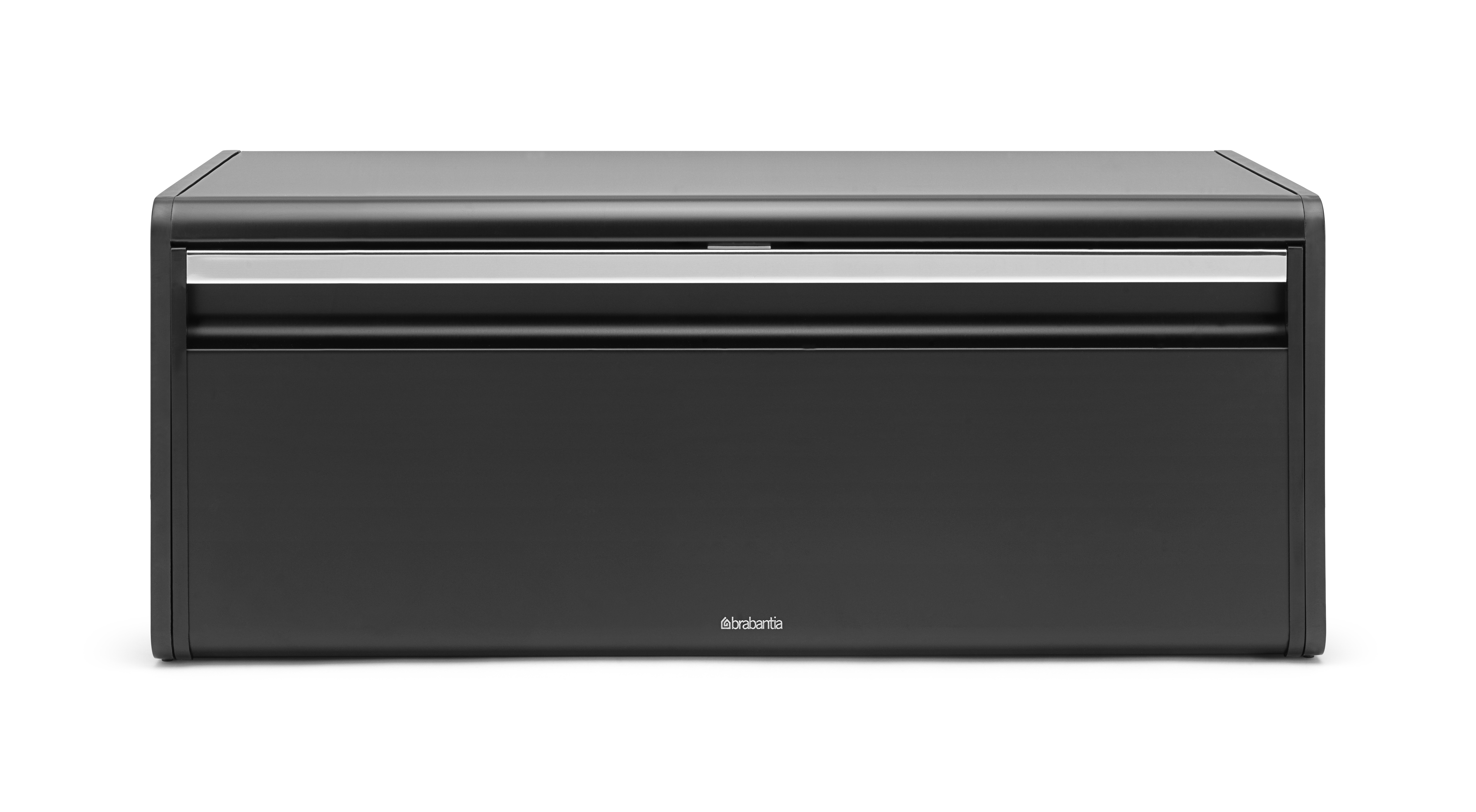 Brabantia Broodtrommel met Klepdeksel Matt Black - RVS - 46.5x25x18.7 cm