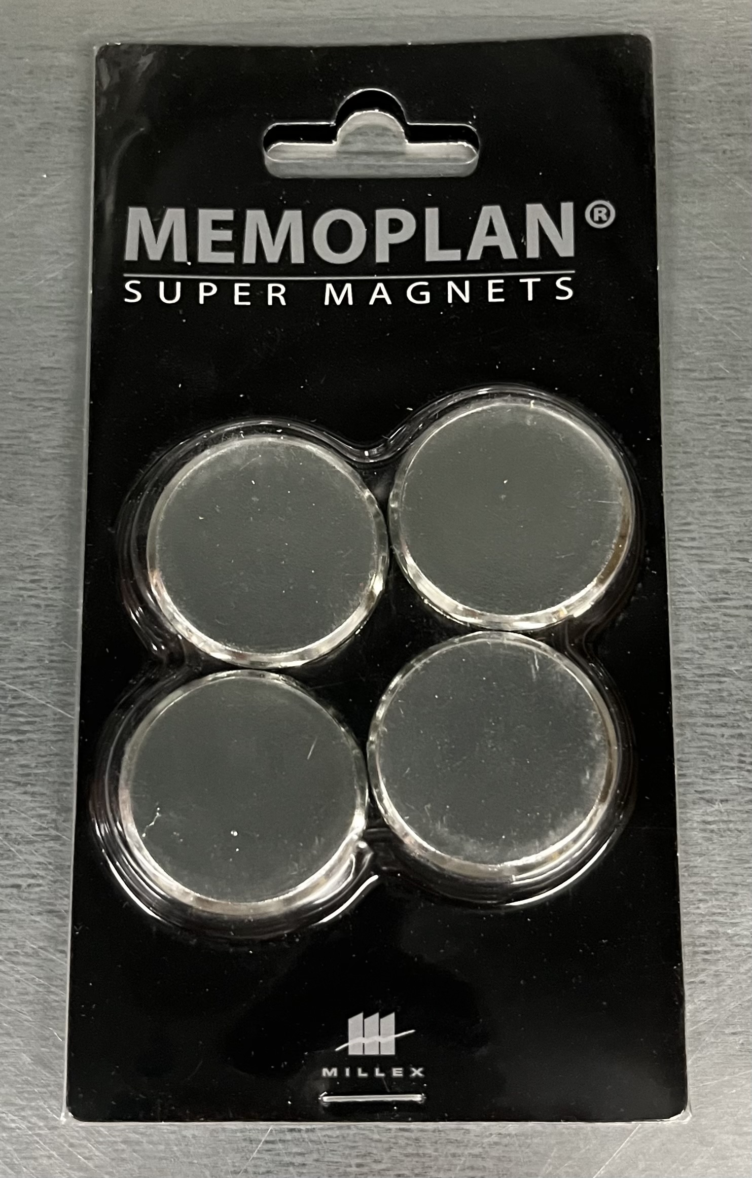 Memoplan Magneet Super 30 mm Chroom 4 stuks