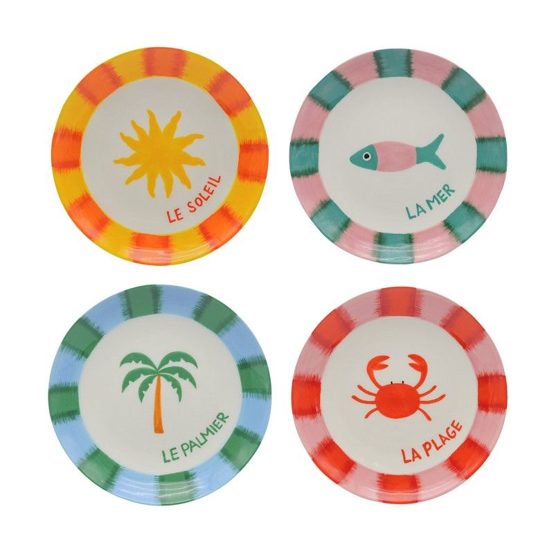 Que Rico Dessertbord Diego Summer 18.5cm - assorti - prijs per stuk