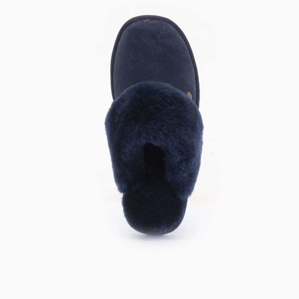 Warmbat Pantoffel Dames Flurry Suede Navy - maat 42