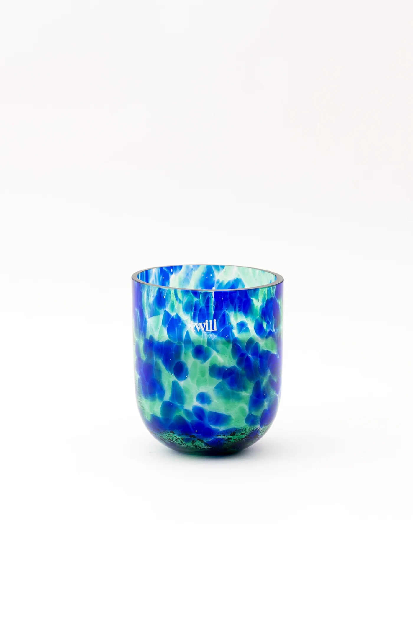Twili Geurkaars Lotus S Belle Montagne 8x9 cm - Glas - 30 Branduren - Blauw - 1 Wiek