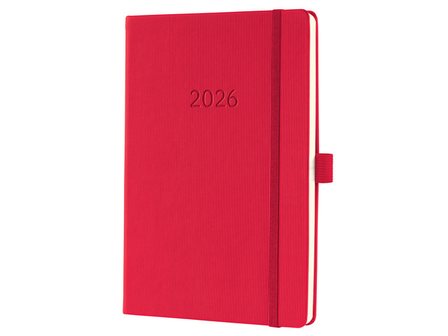 Sigel Agenda 2026 Conceptum A5 1week/2pag Red Elastiek