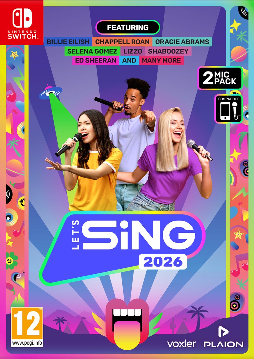 Nintendo Switch Let's Sing 2026 + 2 Microfoons International Edition