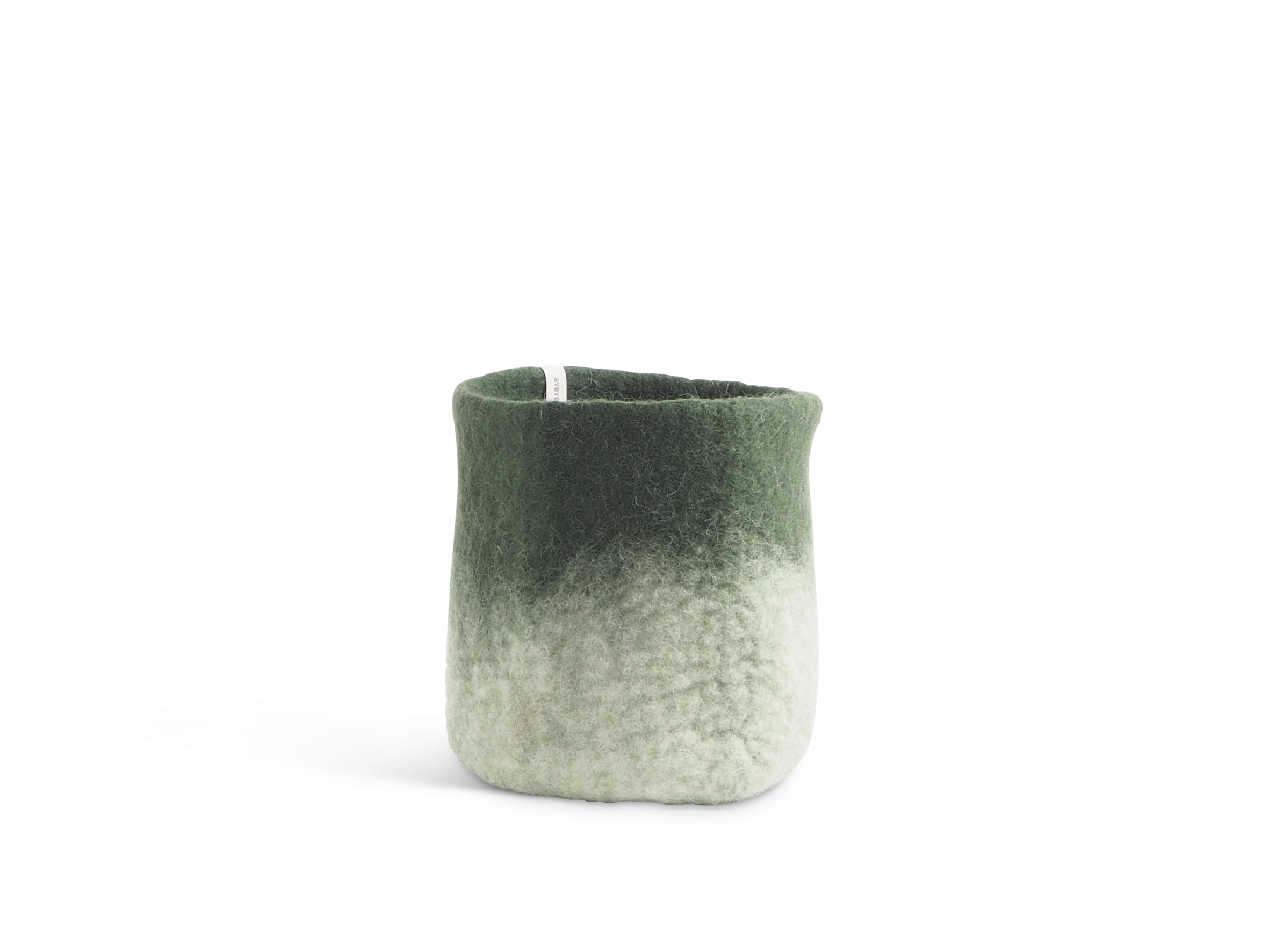 Aveva Bloempot 18 M Moss Green 14x14 cm - Wol/Naturel Rubber
