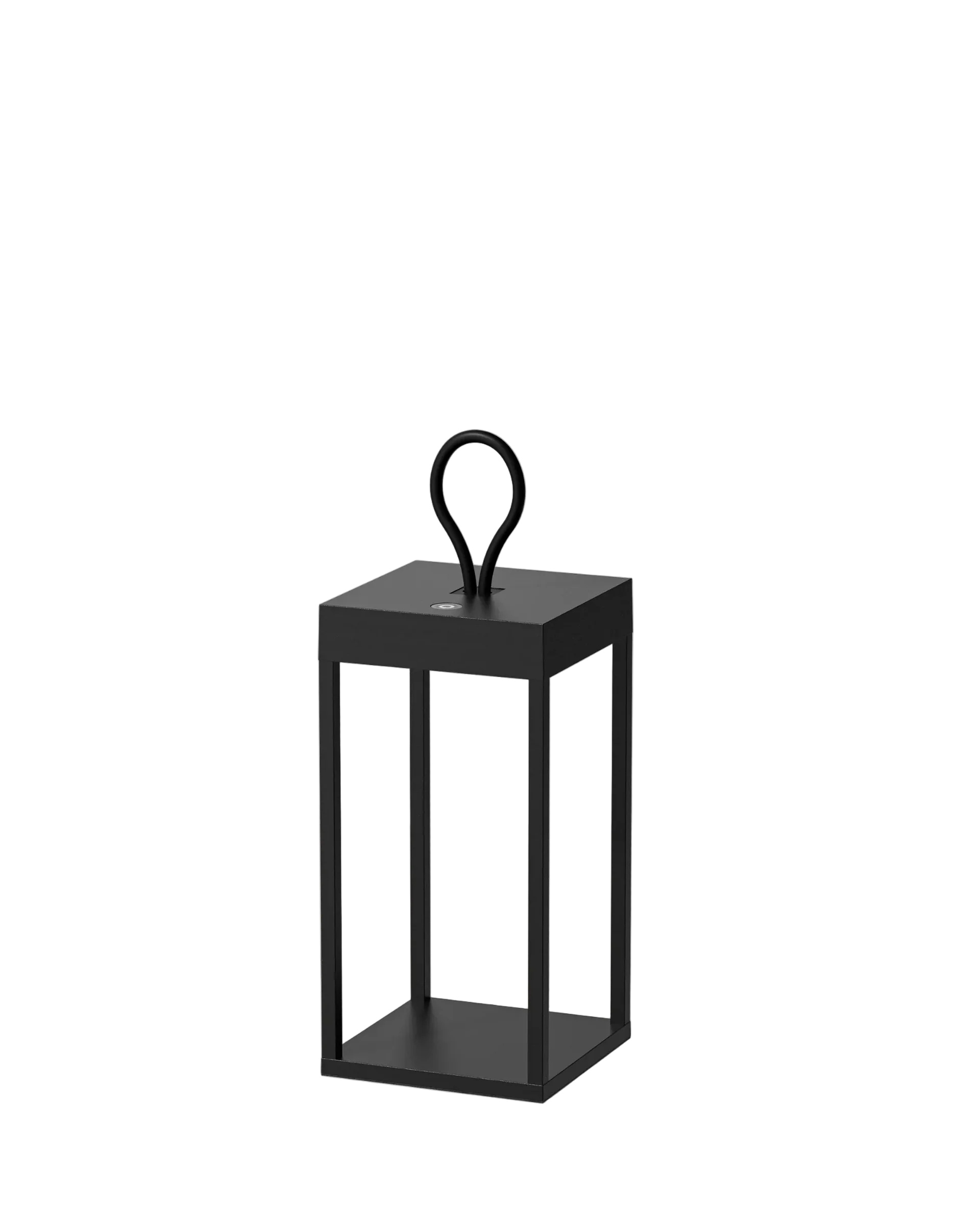 Qoozii Lantaarn Bali Black 15x15x30 cm - Warm Licht - Dimbaar - Oplaadbaar via USB-C (incl.) - voor Binnen en Buiten