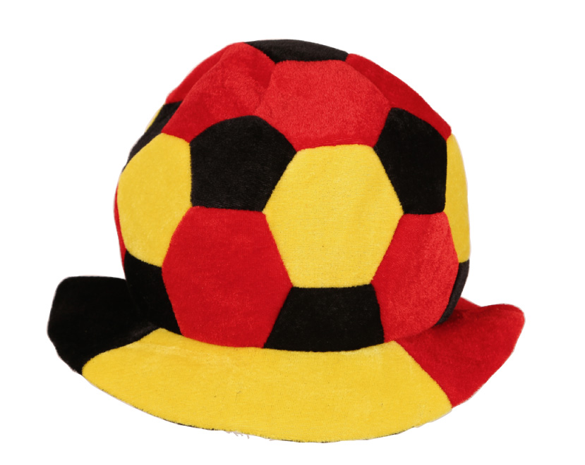 Hoed Voetbal Zwart-Geel-Rood BELGIUM