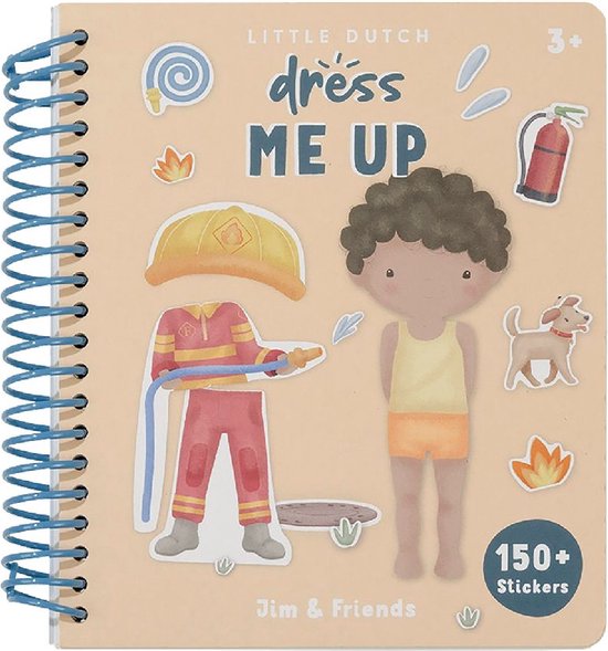 Little Dutch Aankleed- en Stickerboek Jim & Friends +3j