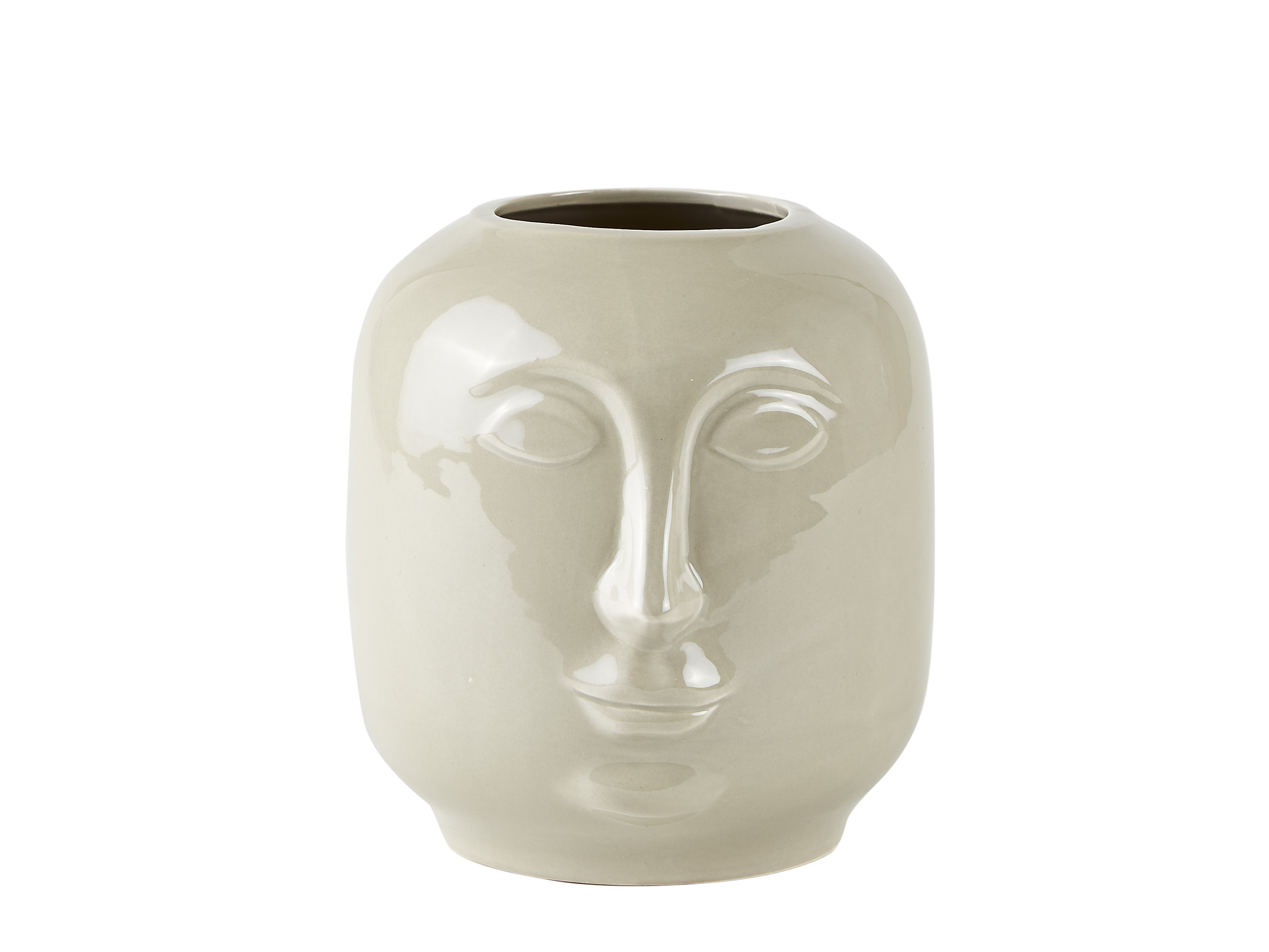 Villa Collection Vaas Cream - Aardewerk - 17.5x16x18.6 cm