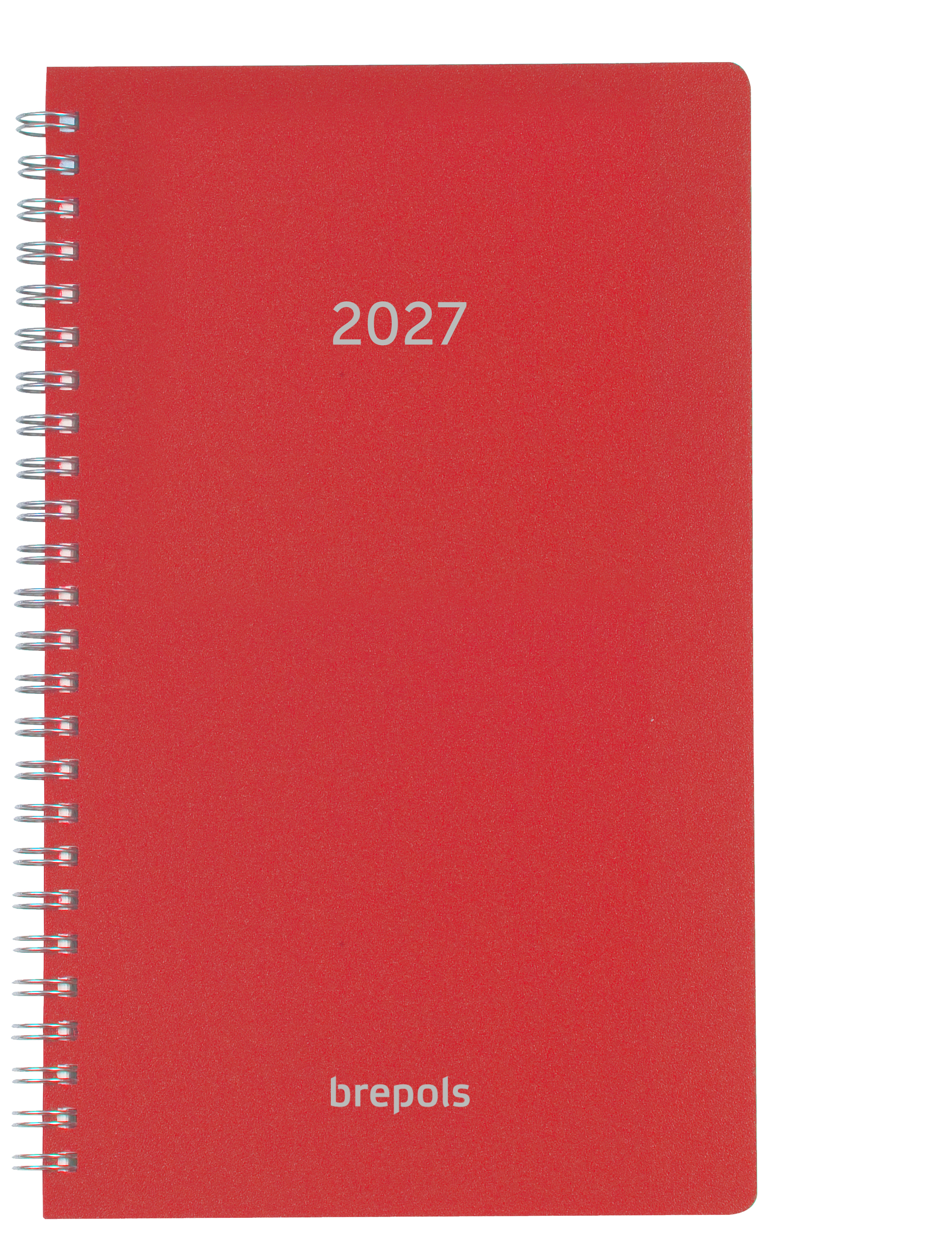 Brepols Agenda 2027 Breform Polyprop 1dag/pag Rood 10x16.5 cm