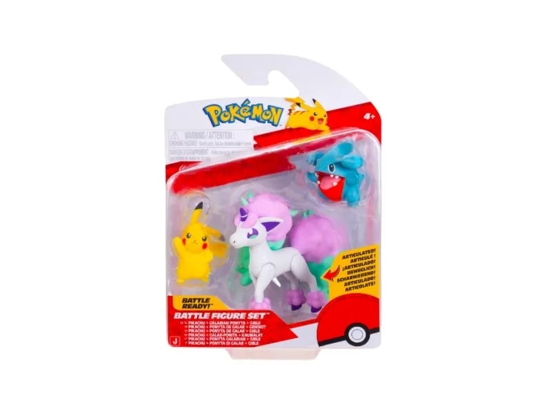 Pokemon Battle Figuren 3 pack -  Gible, Pikachu #5 & Galarian Ponyta