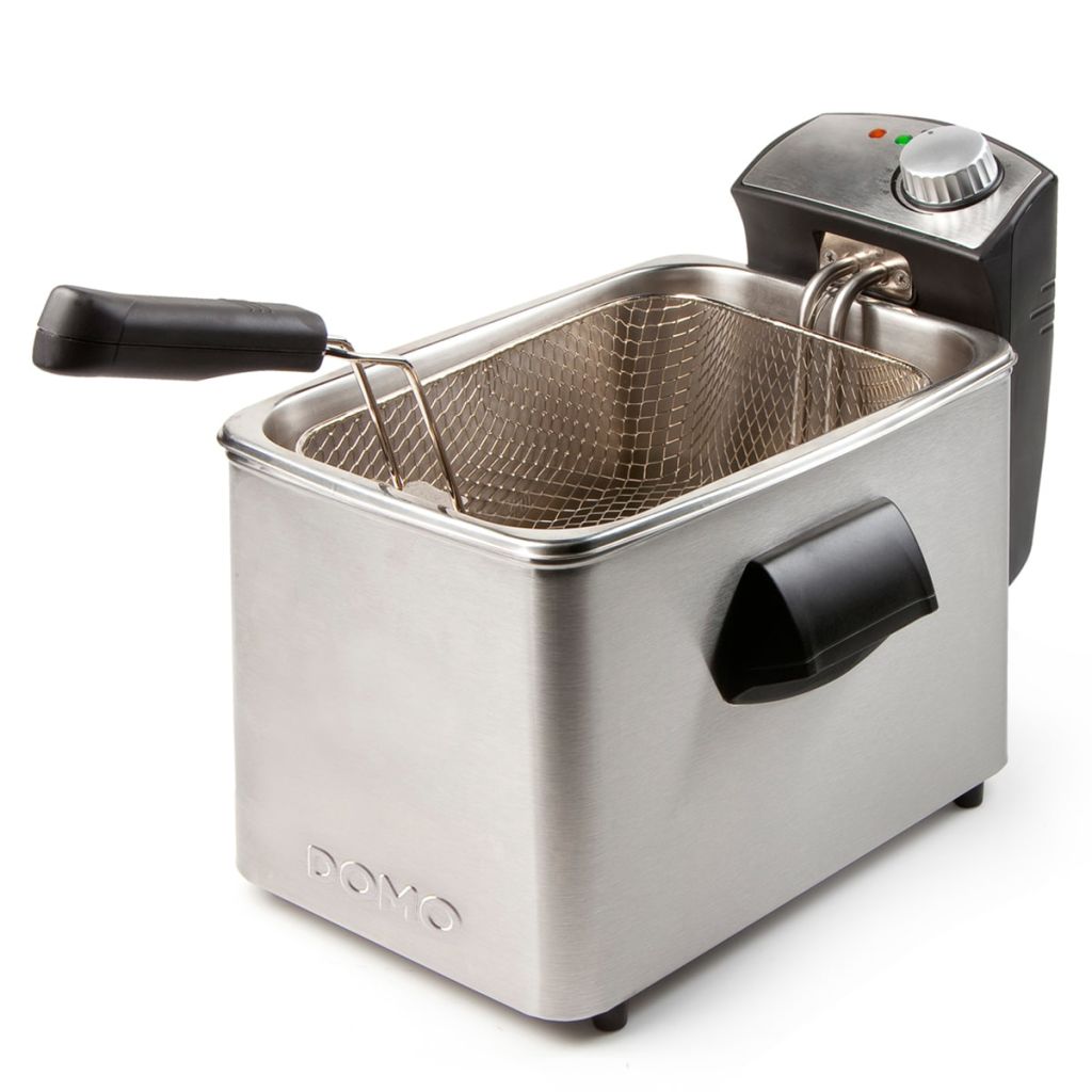 Domo DO458FR friteuse 4 liter 3000 watt koude zone, alles inox 10 jaar garantie