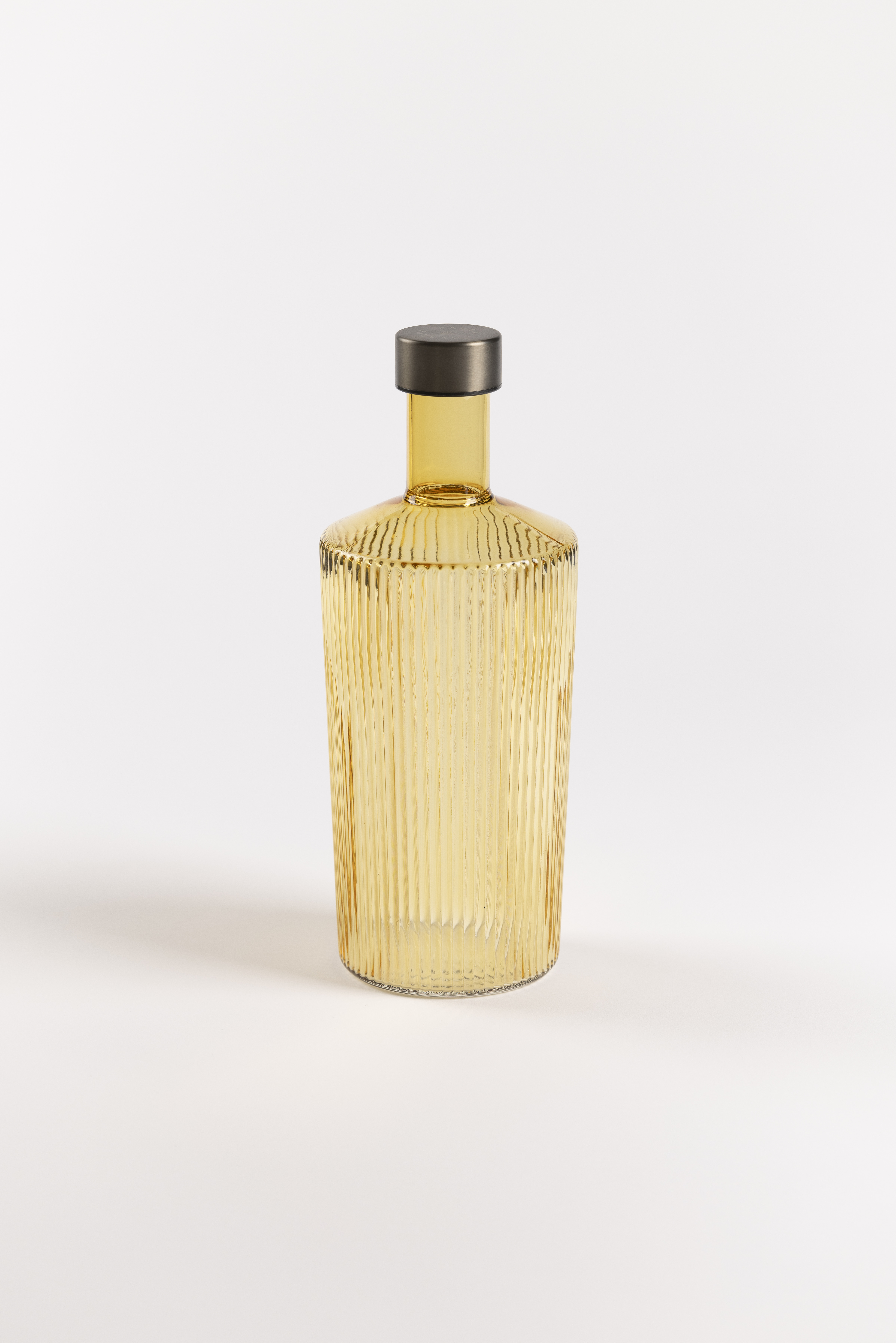 Paveau Ribbed Fles/Karaf Cable Yellow 1.25l - 10.5x28 cm