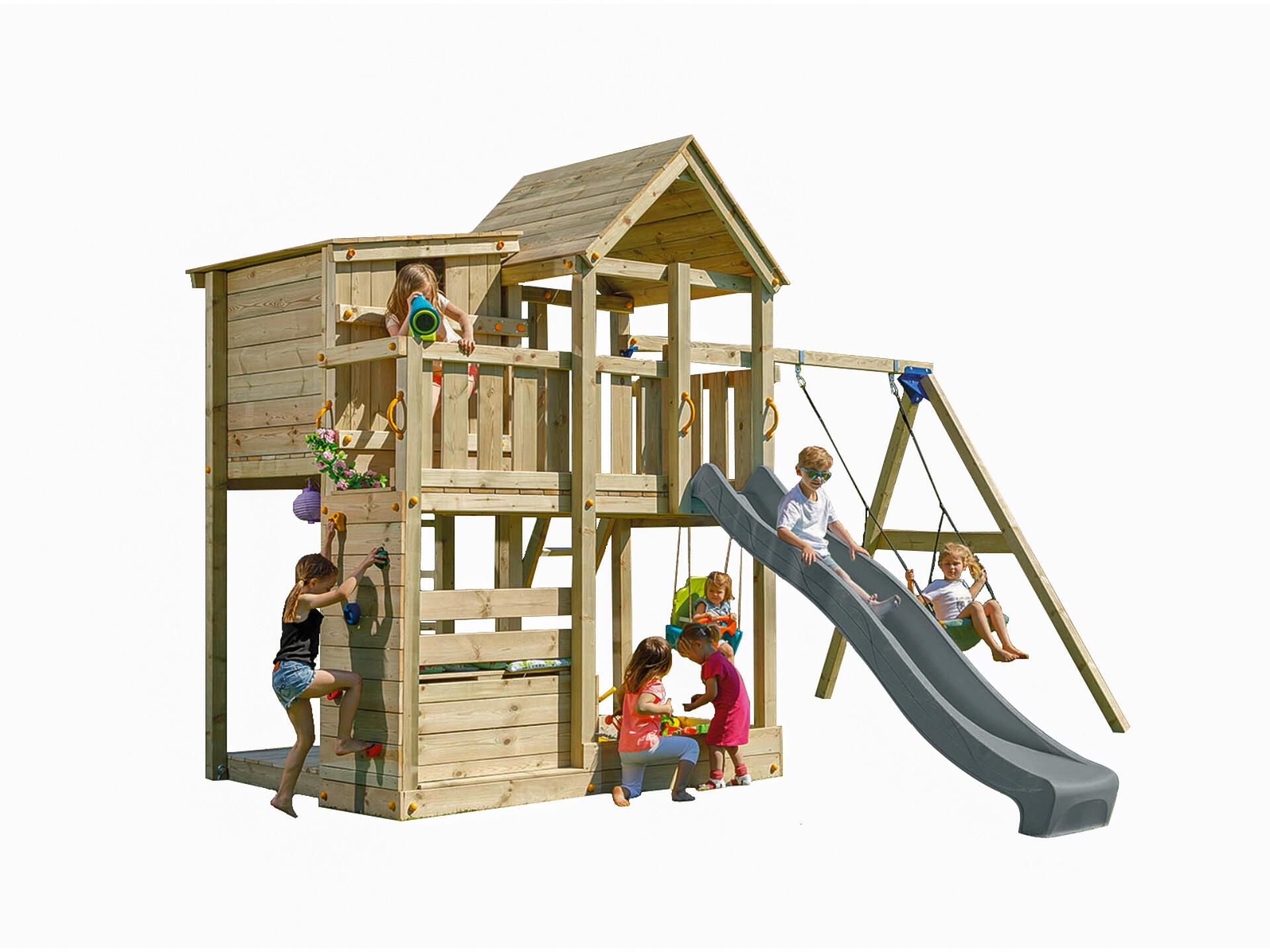 Blue Rabbit Palazzo Speeltoren met grijze Glijbaan