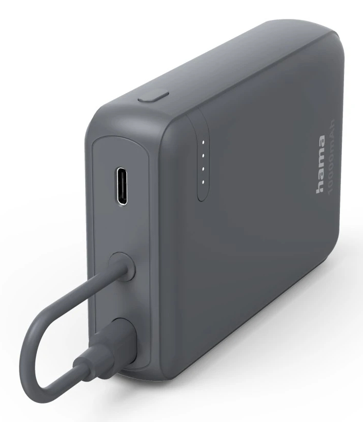 Hama Power Pack Travel Powerbank 10.000mAh met 2 USB-C uitgangen - antraciet