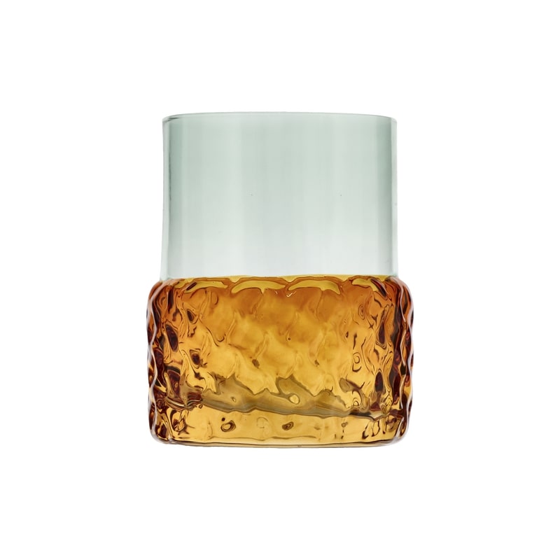 Villa Collection Theelichthouder Styles Blue/Amber 7.7x10 cm - Glas