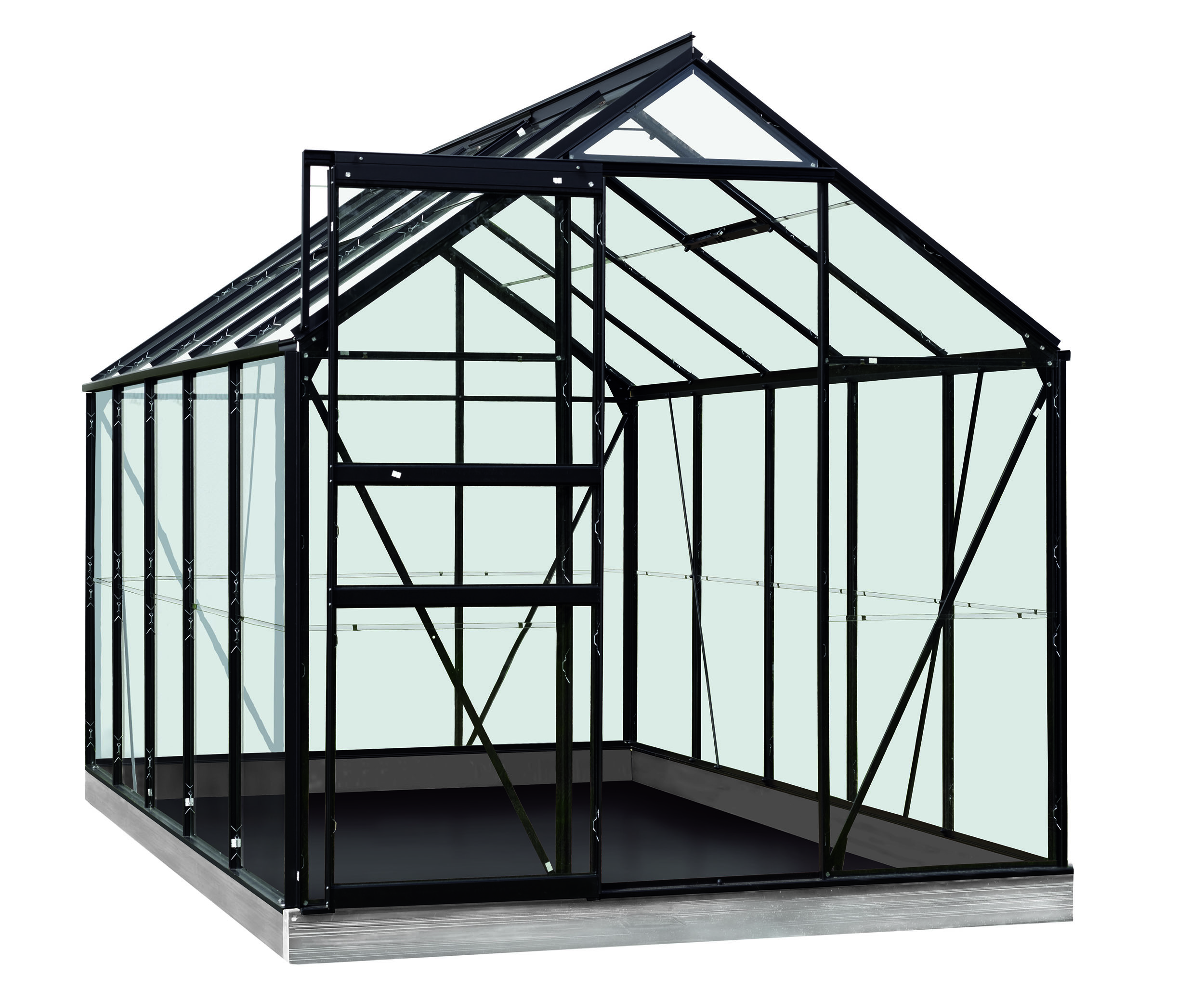 Serre Into Grow - Lily - 6.2m2 Zwart Ral9005 - Veiligheidsglas 3mm