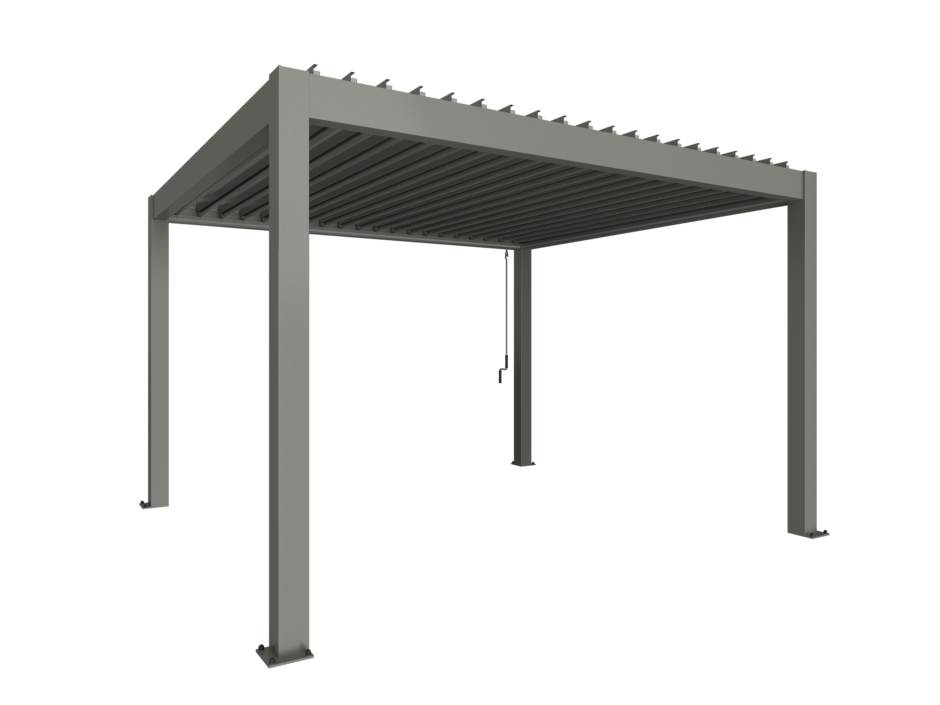 Biohort Pergola Metaal 4x3.5 m Kwartsgrijs