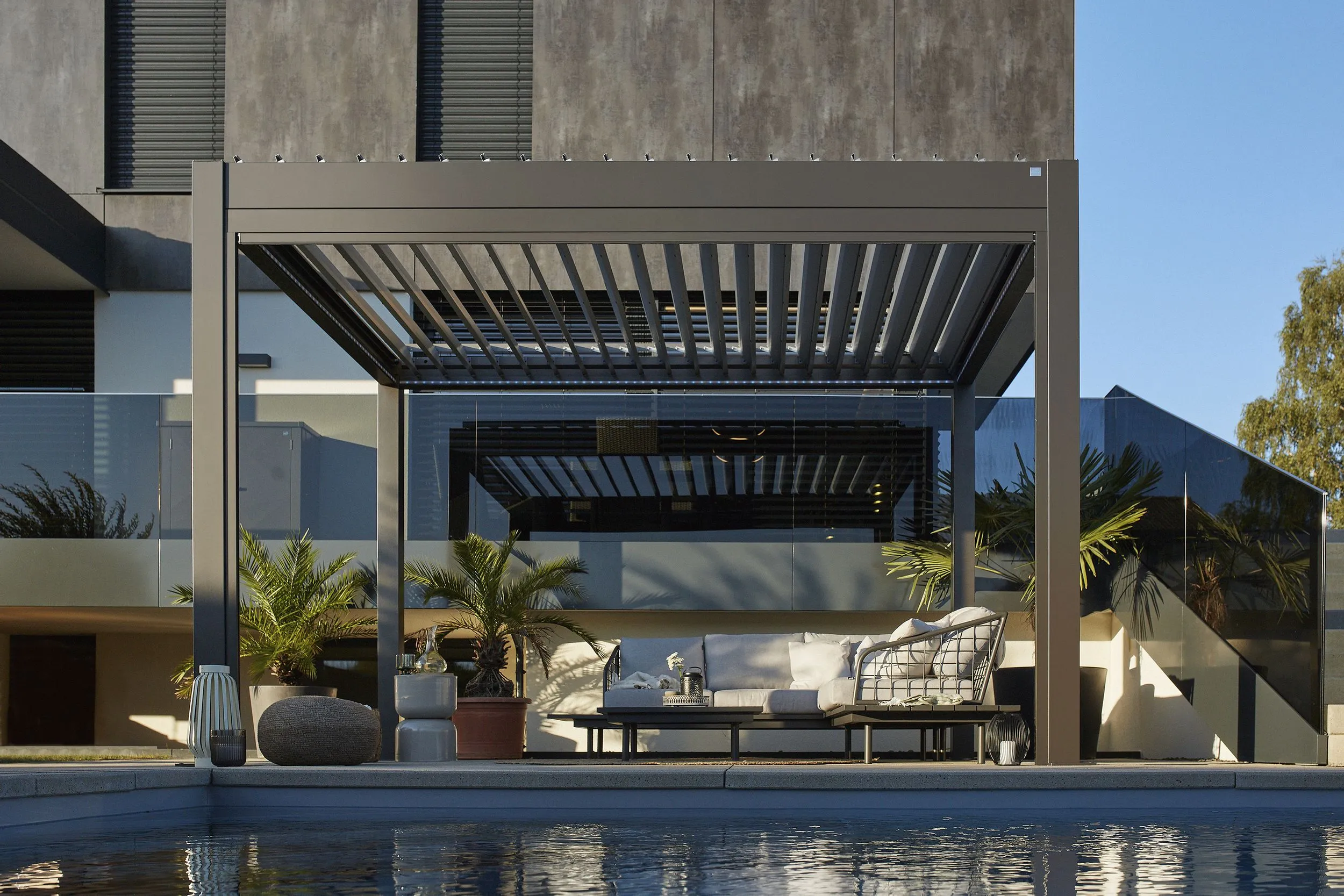 Biohort Pergola Metaal 4.5x3 m Donkergrijs