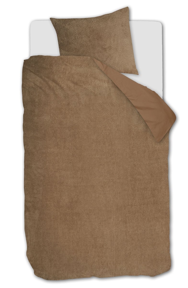 Ambiante Dekbedovertrek Plush 140x220 cm Katoen Bruin