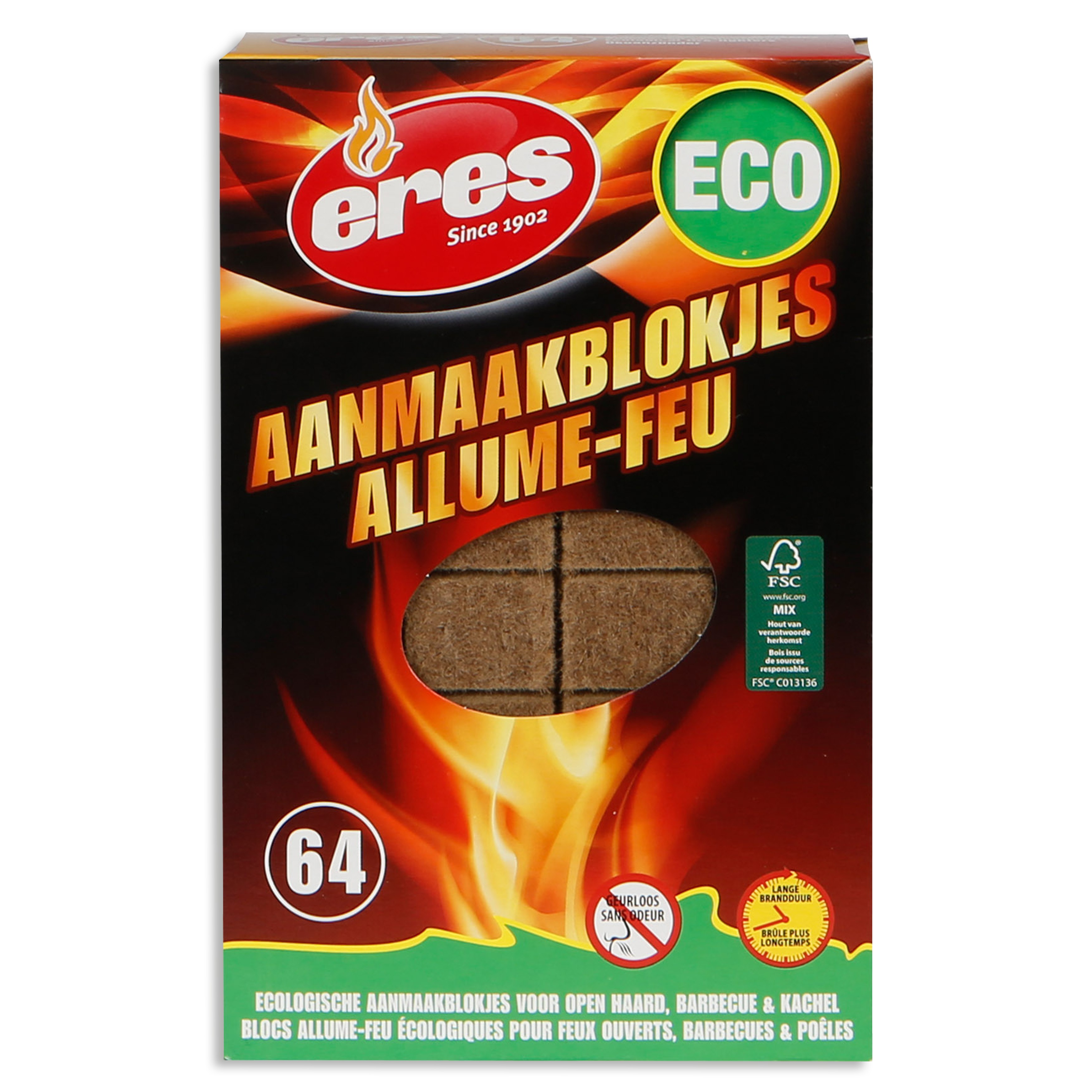 Eres Aanmaakblokjes Eco - 64 Stuks