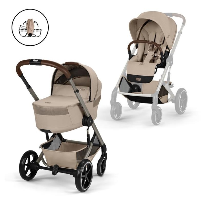 Cybex Kinderwagen Balios S Lux Draagmand opvouwbaar Almond Beige