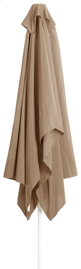 Parasol Hofman Taupe 2x3m Mast Wit Kantelbaar 180g/m