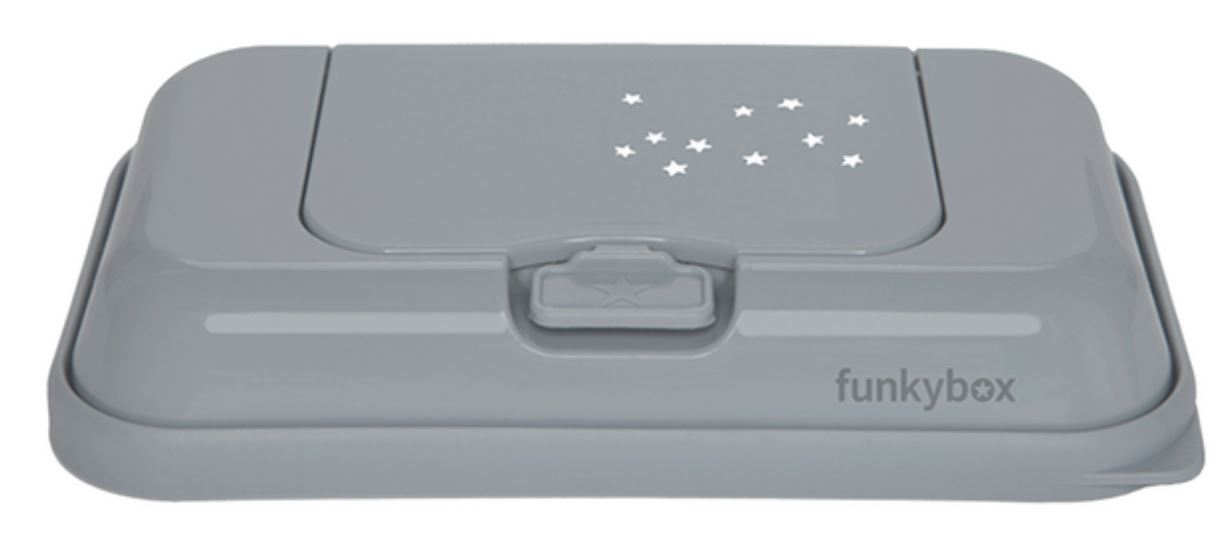 Funkybox Opbergbox Go Vochtige Doekjes Clay Grey Stars