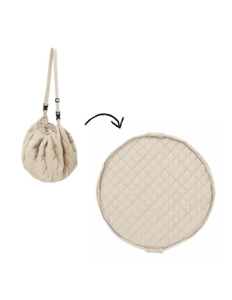 Play & Go Babymat-Opbergzak Noomad Soft Stripes Blue 120 cm