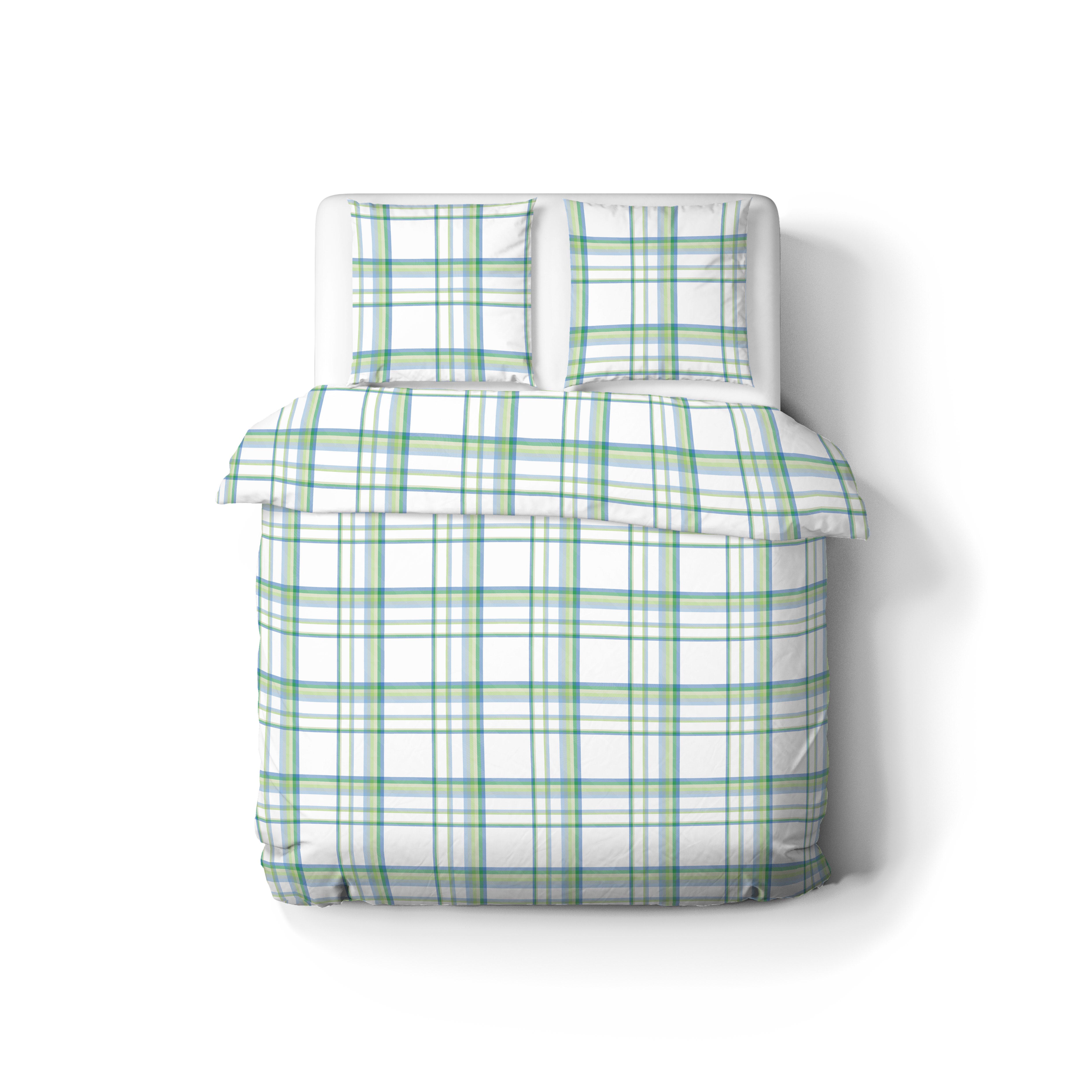 Mistral Home Dekbedovertrekset Madras 260x240 cm Katoen Groen Blauw