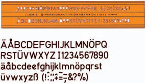 Standardgraph Bold Upright Sjabloon Medium 2 mm