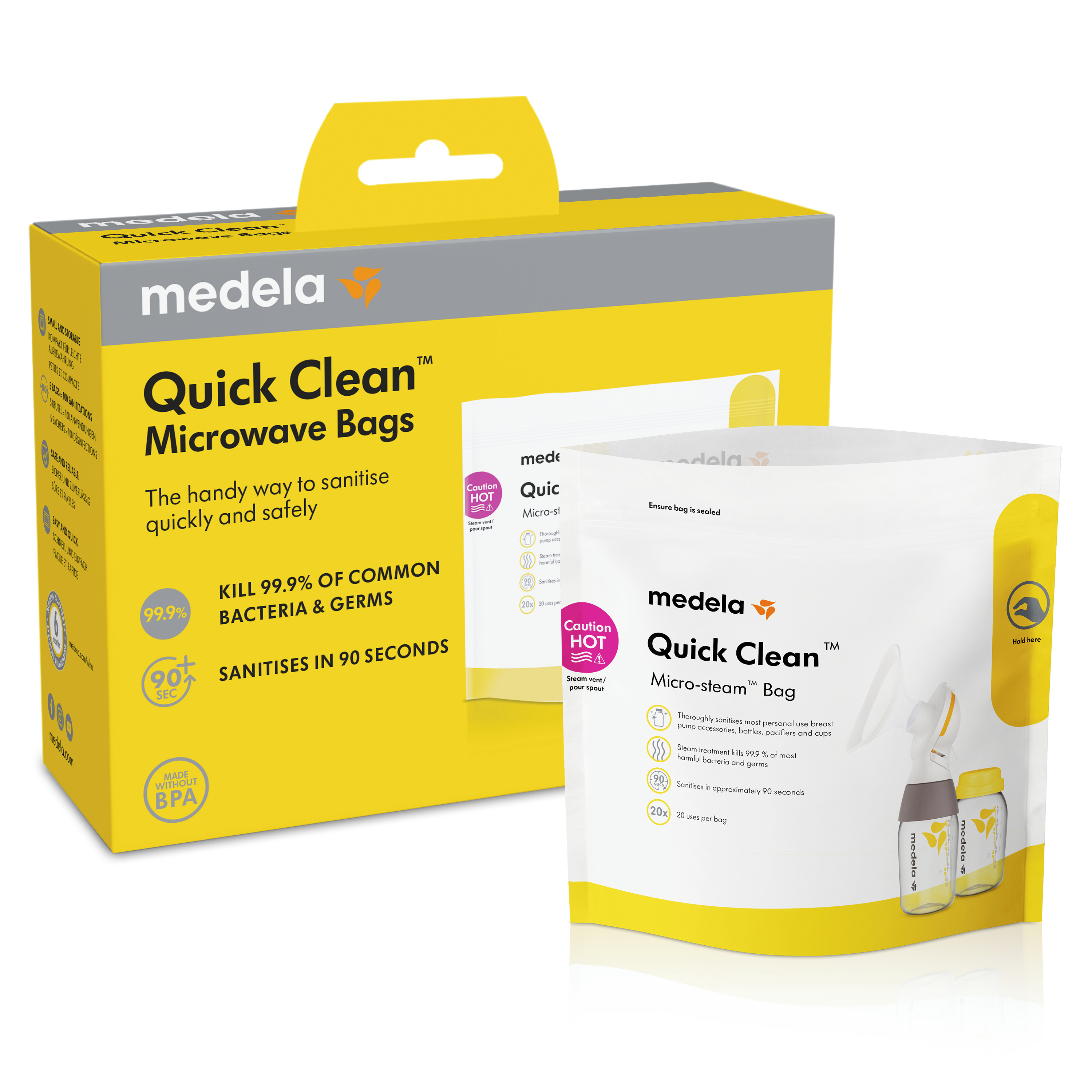 Medela Magnetronzakken Quick Clean 5 stuks - 20x te gebruiken