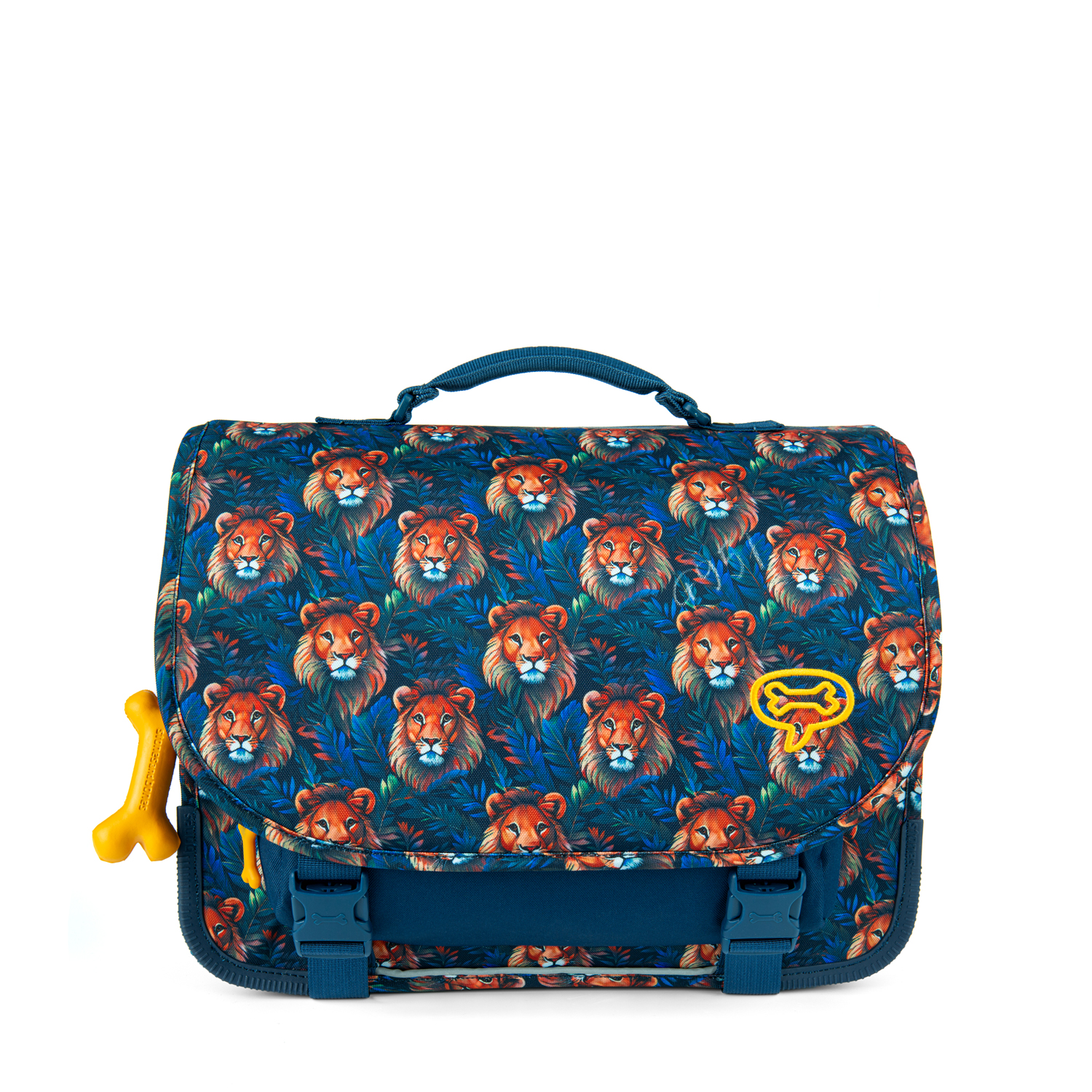 STONES and BONES Boekentas Lily 15l Royal Lions Indigo 38x14x28 cm