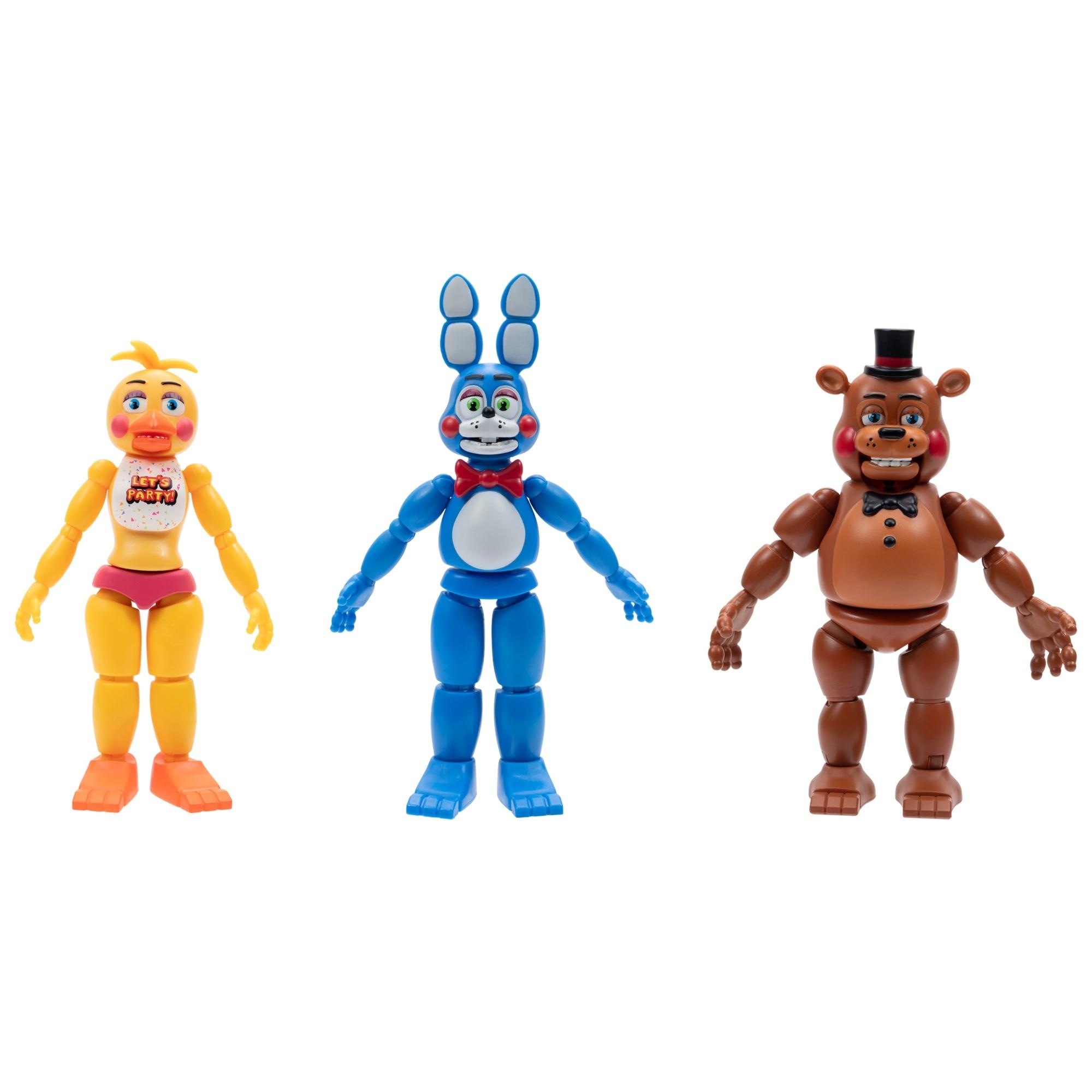 Five nights at Freddy's - Core Figuren 3 Pack, Freddy, Bonnie en Chica
