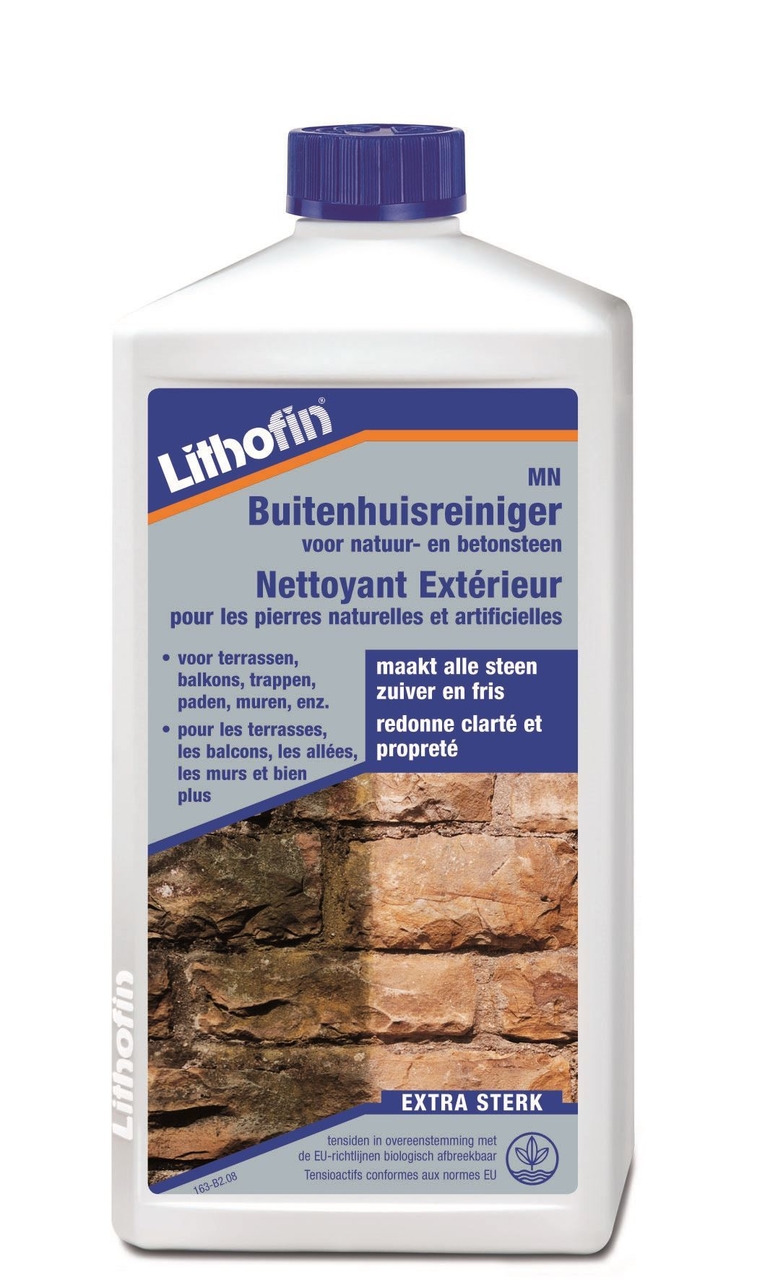 Lithofin Buitenhuisreiniger MN voor Natuur-en Betonsteen 1 l