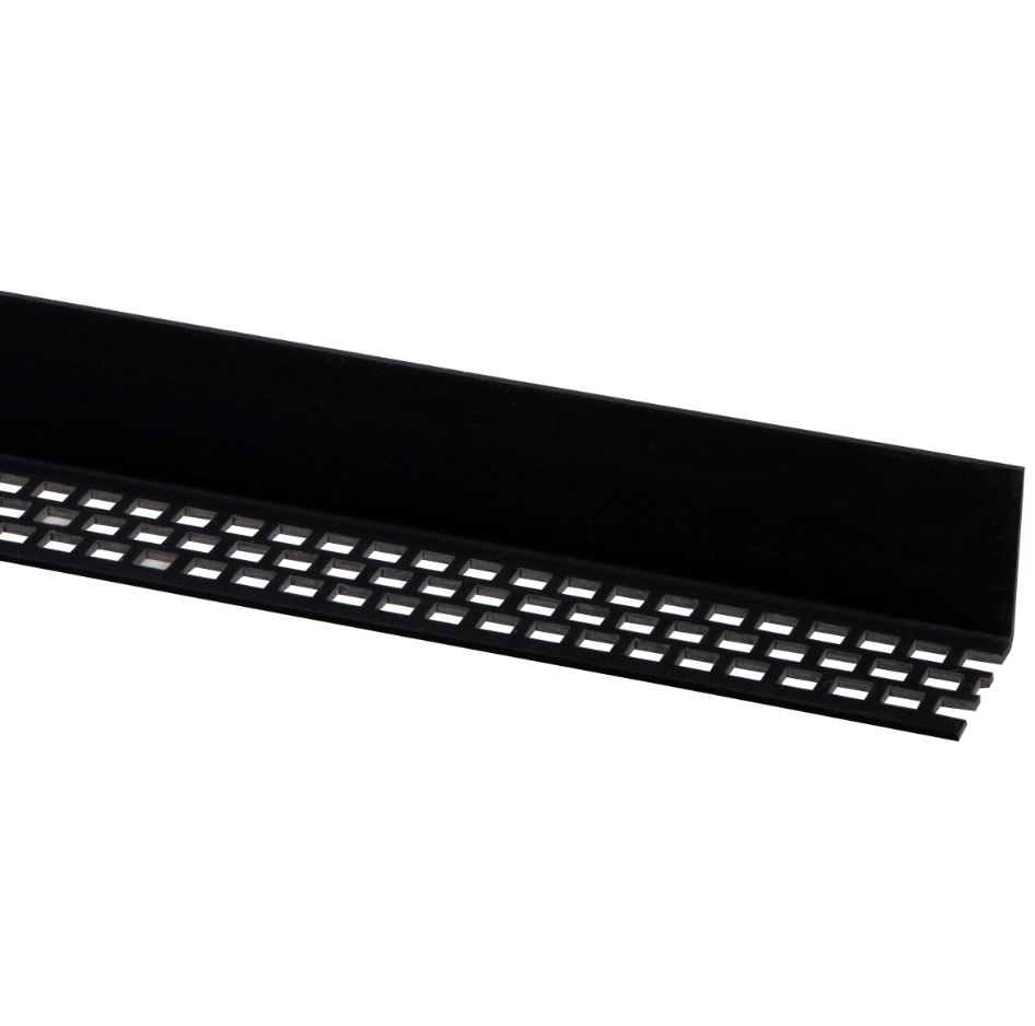 CanDo Ventilatieprofiel PVC 29x30 mm 260 cm Zwart