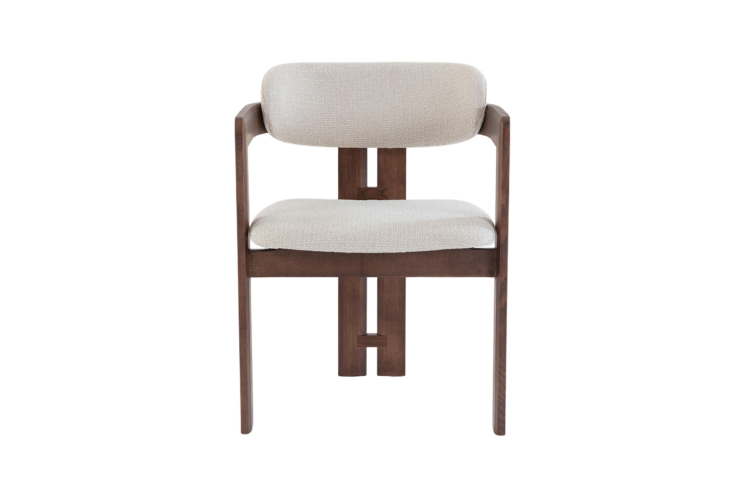 Stoel Camille Essenhout Walnoot Ote Milan 103 Beige