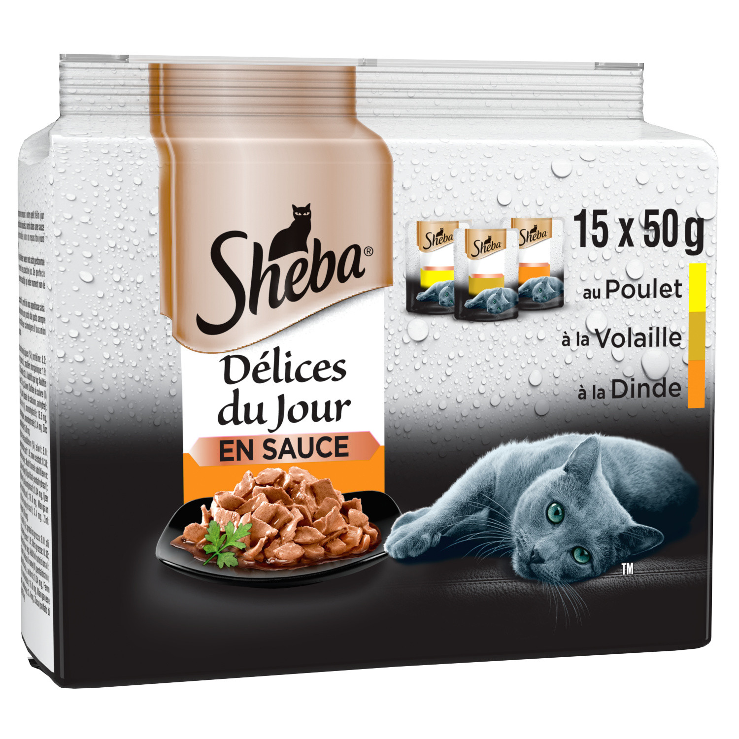 Sheba Gevogelte Selectie Multipack Pouches 15x 50 g