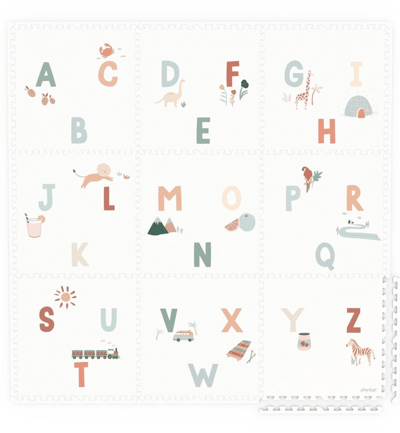 Play & Go Puzzelmat Tiloo Eevaa Alphabet 180x180 cm