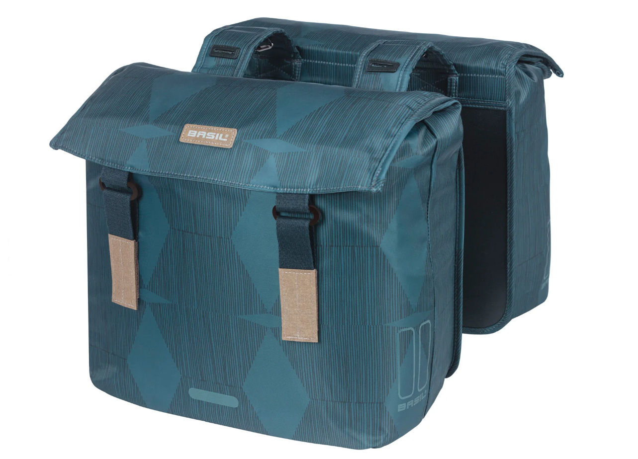 Basil Elegance Estate Fietstas Dubbel 49l Blue