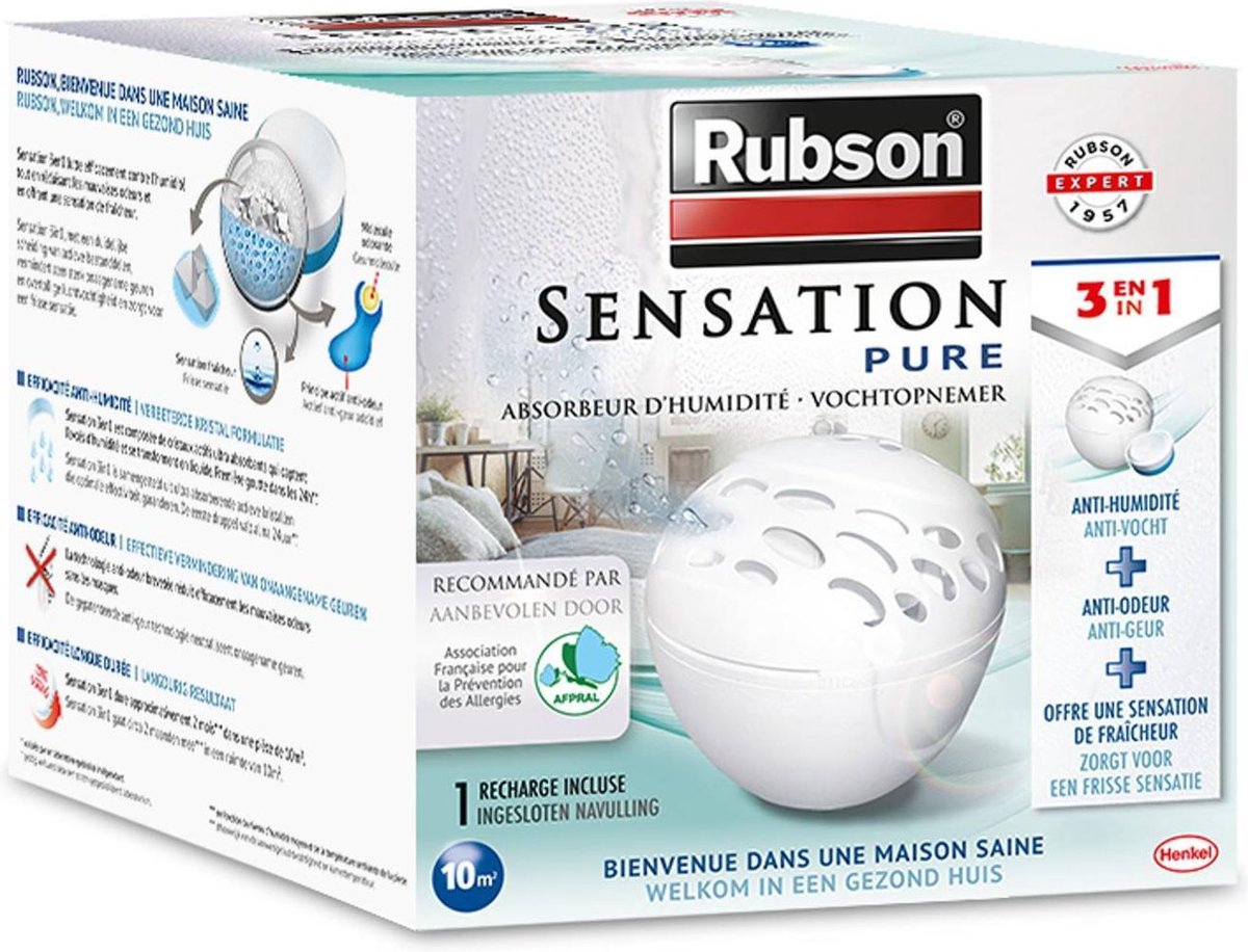 Rubson Vochtopnemer Navulling 300 g met Neutrale Geur