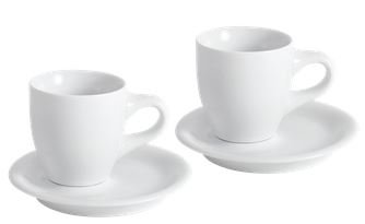 Espresso Doppio - Cafe Sommelier - 0.05L Kahla - Porselein - 2 stuks + SchotelS