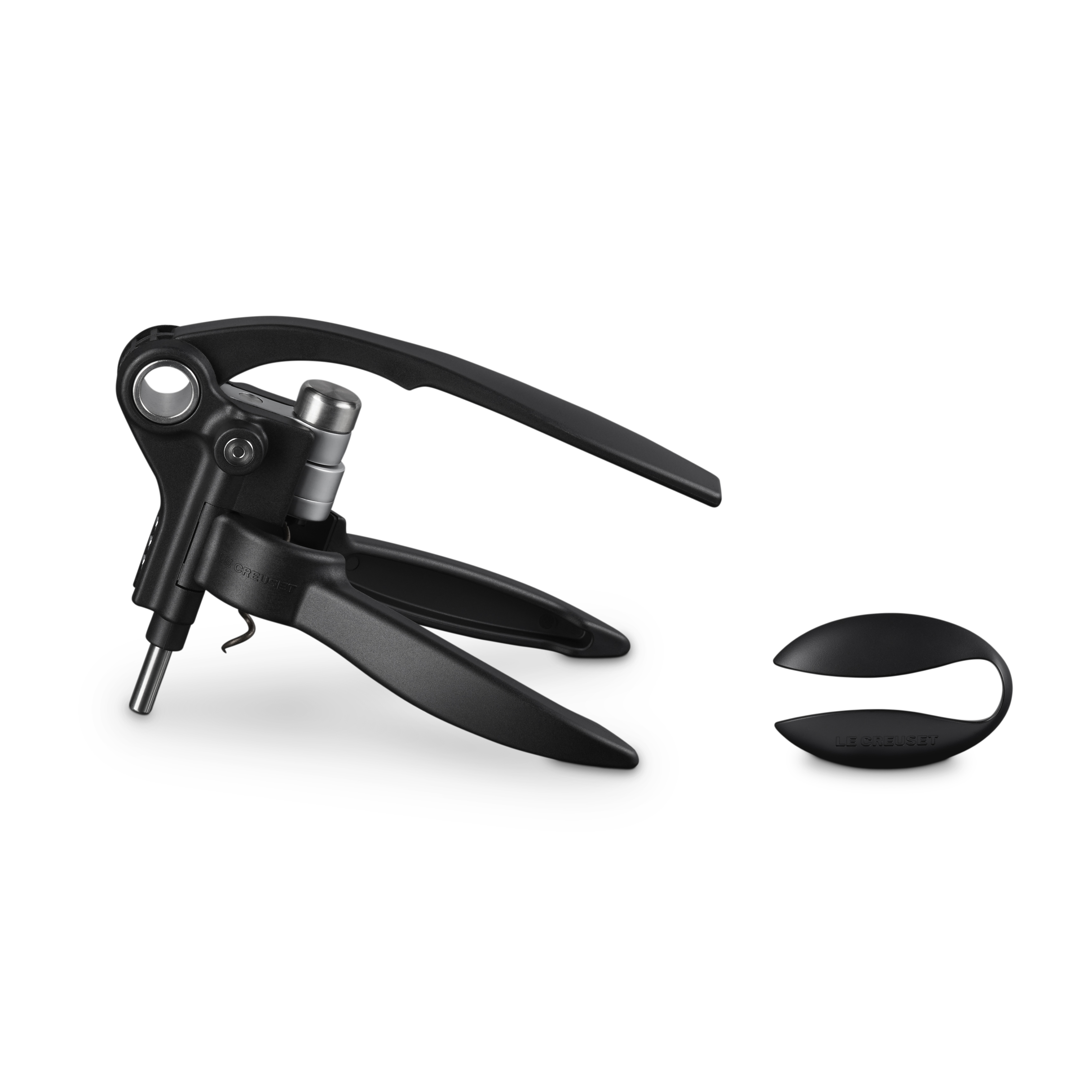 Le Creuset Screwpull LM-250 Zwart Kurkentrekker met Hefboom & Capsulesnijder