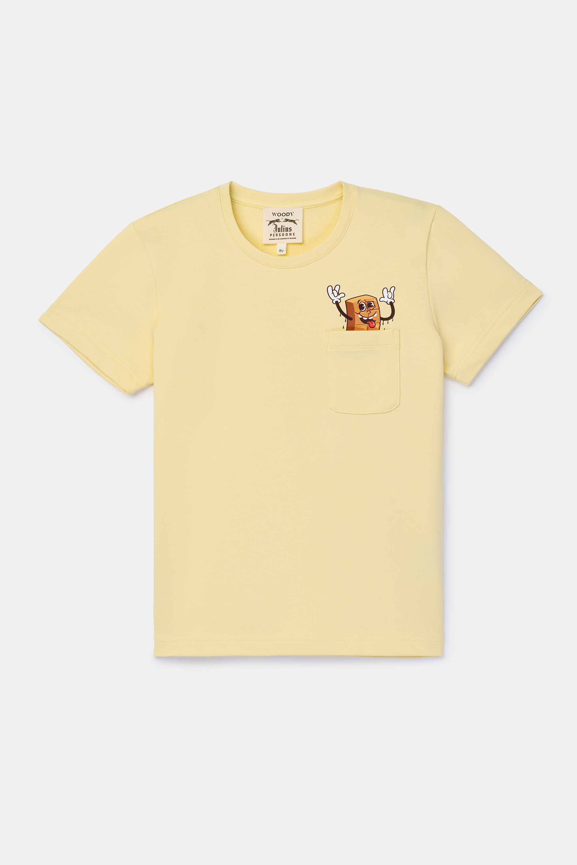 Woody Set Shortama Julius Persoone Jongens WJE-K Lichtgeel - 12 jaar