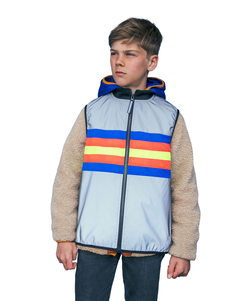 GoFluo Fluohesje Jerome Grey Reflective - 7 jaar