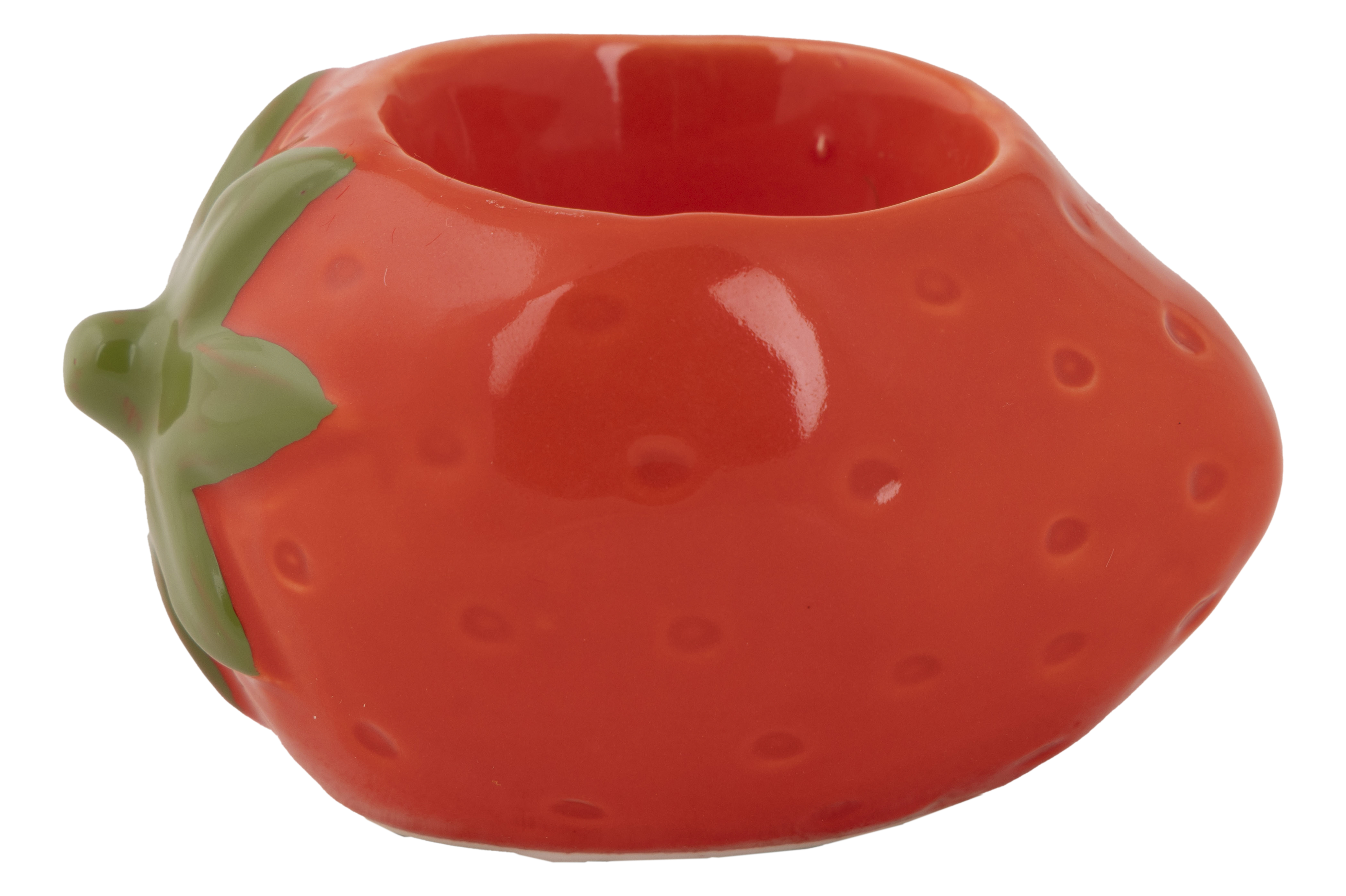 Cosy@Home Theelichthouder Aardbei 10x7x6 cm - Porselein