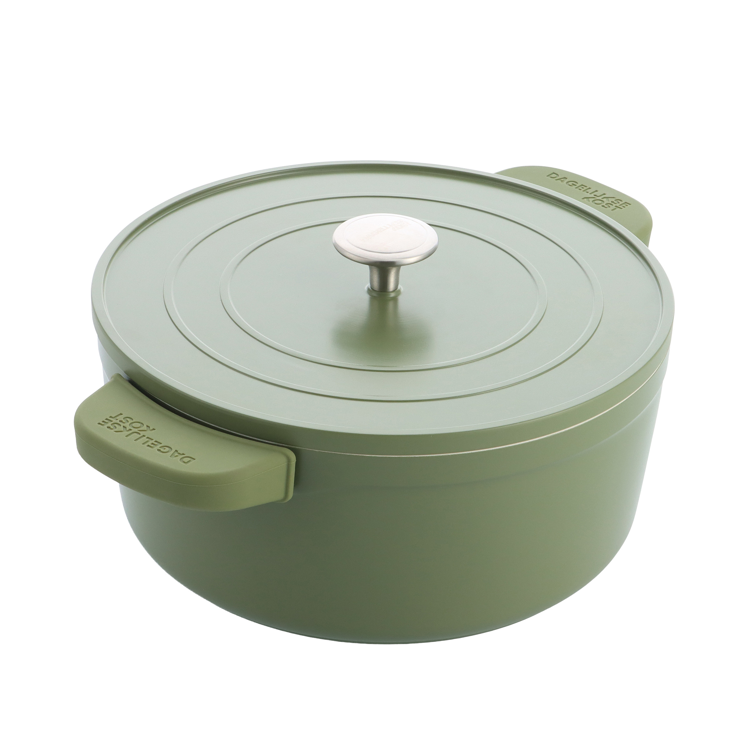 Dagelijkse Kost Stoofpot Proline Matcha Green 26cm - met Deksel - 100% Recycled Aluminium - alle Vuren