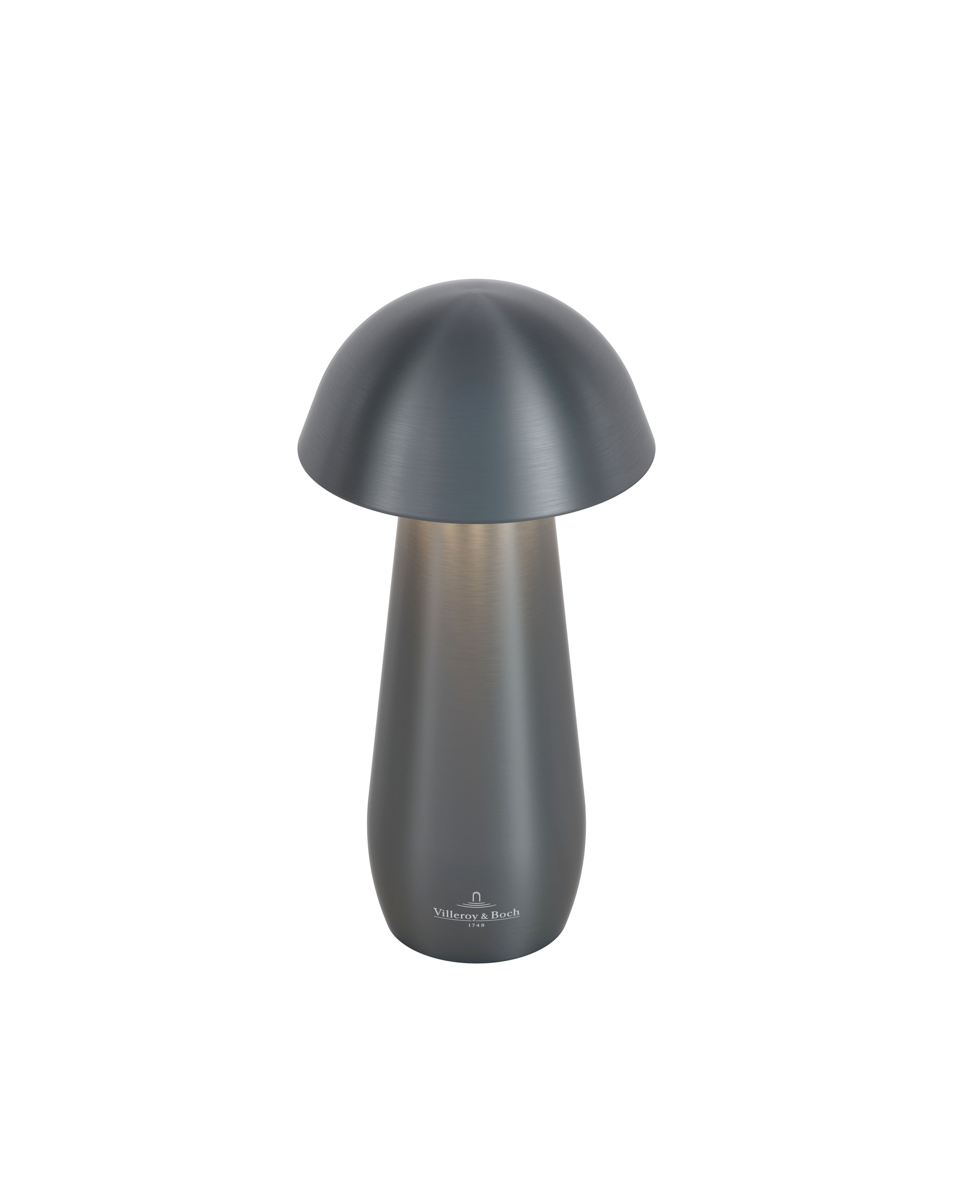 Villeroy & Boch Tafellamp Modena Graphit - 8x16 cm - Aluminium - Oplaadbaar (incl. Oplaadstation) - 1 W - voor Binnen en Buiten