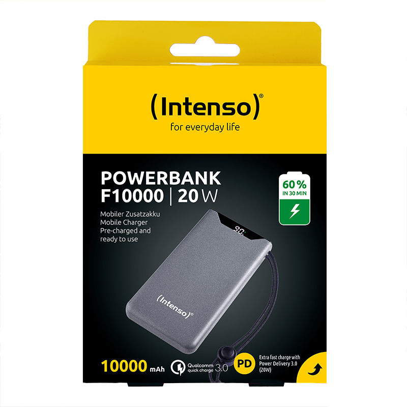 Intenso F10000 Powerbank Grijs 10000 mAh